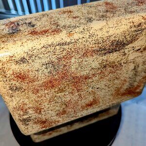 Reimagined open lid box with glitter, A baby yellow with a glitter mixture
